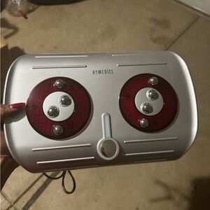 Homedics Silver and Red Dual Node Massager